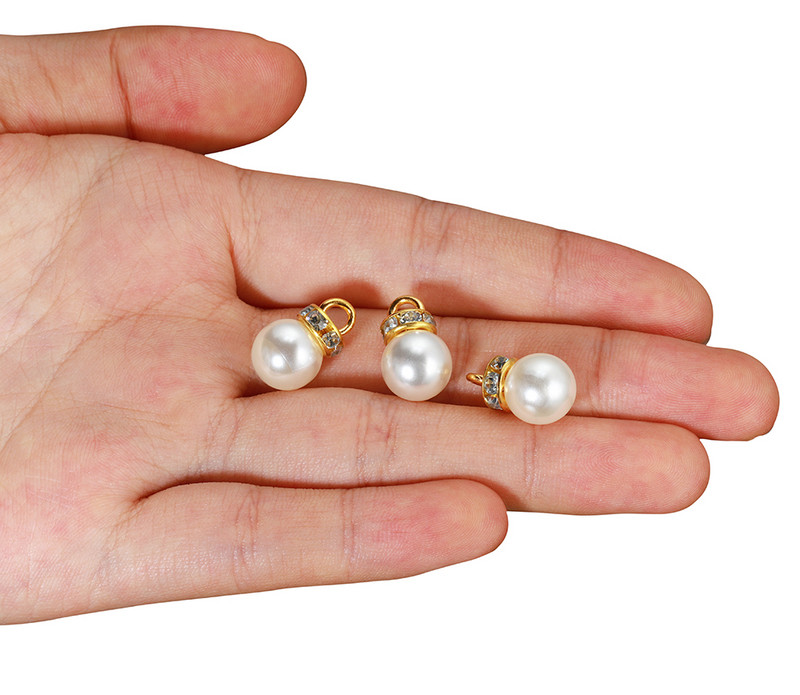 30 vnt/stal. 8-16 mm perlų imitacijos karoliukai, auksiniai kalnų krištolo tarpikliai, palaidi karoliukai papuošalams gaminti „pasidaryk pats“ auskarų apyrankės pakabukas