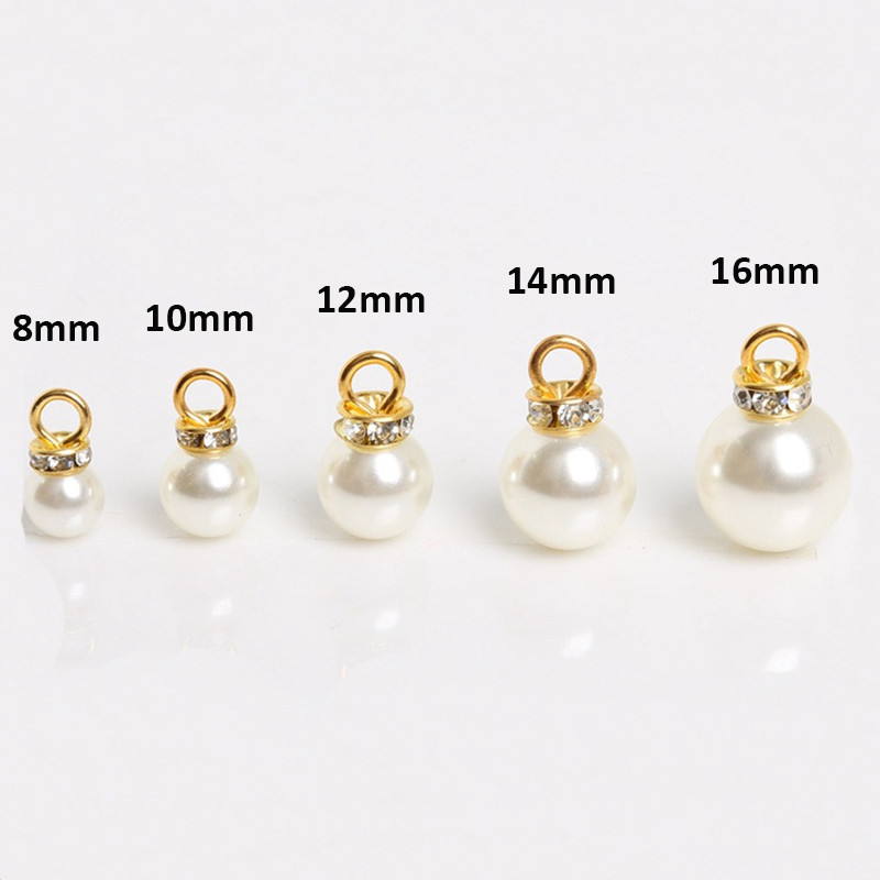 30 vnt/stal. 8-16 mm perlų imitacijos karoliukai, auksiniai kalnų krištolo tarpikliai, palaidi karoliukai papuošalams gaminti „pasidaryk pats“ auskarų apyrankės pakabukas