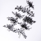 Μόδα Μαύρα Μπλε Κόκκινο Πράσινο Χρώμα Χτένες Μαλλιών Ειδικά Κρυστάλλινα Χειροποίητα Αξεσουάρ Μαλλιά Γάμου Bomicia Νυφικά Γυναικεία Κοσμήματα