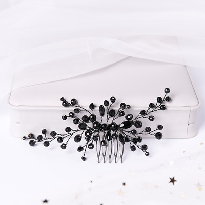 Μόδα Μαύρα Μπλε Κόκκινο Πράσινο Χρώμα Χτένες Μαλλιών Ειδικά Κρυστάλλινα Χειροποίητα Αξεσουάρ Μαλλιά Γάμου Bomicia Νυφικά Γυναικεία Κοσμήματα