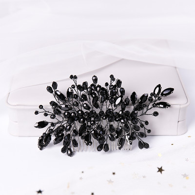 Μόδα Μαύρα Μπλε Κόκκινο Πράσινο Χρώμα Χτένες Μαλλιών Ειδικά Κρυστάλλινα Χειροποίητα Αξεσουάρ Μαλλιά Γάμου Bomicia Νυφικά Γυναικεία Κοσμήματα