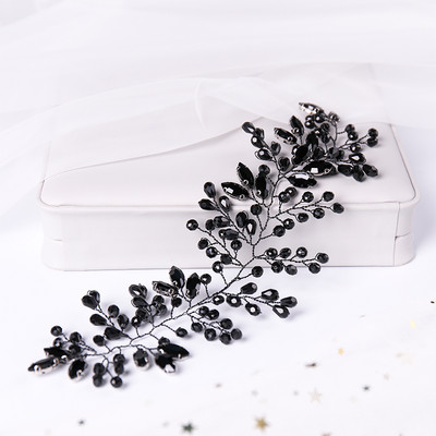 Μόδα Μαύρα Μπλε Κόκκινο Πράσινο Χρώμα Χτένες Μαλλιών Ειδικά Κρυστάλλινα Χειροποίητα Αξεσουάρ Μαλλιά Γάμου Bomicia Νυφικά Γυναικεία Κοσμήματα