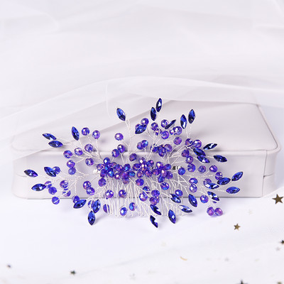 Μόδα Μαύρα Μπλε Κόκκινο Πράσινο Χρώμα Χτένες Μαλλιών Ειδικά Κρυστάλλινα Χειροποίητα Αξεσουάρ Μαλλιά Γάμου Bomicia Νυφικά Γυναικεία Κοσμήματα