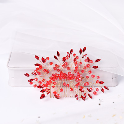 Μόδα Μαύρα Μπλε Κόκκινο Πράσινο Χρώμα Χτένες Μαλλιών Ειδικά Κρυστάλλινα Χειροποίητα Αξεσουάρ Μαλλιά Γάμου Bomicia Νυφικά Γυναικεία Κοσμήματα