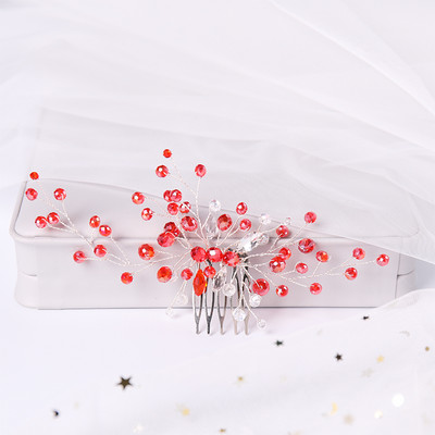 Μόδα Μαύρα Μπλε Κόκκινο Πράσινο Χρώμα Χτένες Μαλλιών Ειδικά Κρυστάλλινα Χειροποίητα Αξεσουάρ Μαλλιά Γάμου Bomicia Νυφικά Γυναικεία Κοσμήματα