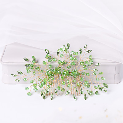 Μόδα Μαύρα Μπλε Κόκκινο Πράσινο Χρώμα Χτένες Μαλλιών Ειδικά Κρυστάλλινα Χειροποίητα Αξεσουάρ Μαλλιά Γάμου Bomicia Νυφικά Γυναικεία Κοσμήματα