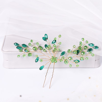 Μόδα Μαύρα Μπλε Κόκκινο Πράσινο Χρώμα Χτένες Μαλλιών Ειδικά Κρυστάλλινα Χειροποίητα Αξεσουάρ Μαλλιά Γάμου Bomicia Νυφικά Γυναικεία Κοσμήματα