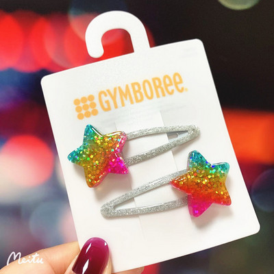 Sjajne šarene šljokice Ljubavne zvijezde Ukosnica za žene Trend slatkih 90-ih Estetske kopče Modni izuzetni dodaci za kosu