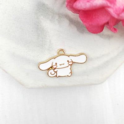 10 kom. Privjesak od legure, šarm, crtani film, životinja, naušnica, ogrlica, privjesak, mašna, mačka, velike uši, pas, DIY privjesak za ključeve, privjesak od emajla.