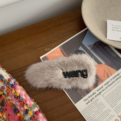 Υπέροχη βελούδινη φουρκέτα με γεωμετρικό γράμμα για γυναίκες Γλυκό χαριτωμένο κοριτσίστικο αισθητικό κομψό κλιπ μαλλιών Κορεατικά αξεσουάρ μαλλιών μόδας