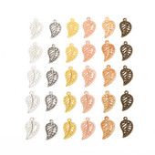 50vnt/stal. 9x17mm metaliniai maži lapai filigraniniai amatai žavūs pakabukai pasidaryk pats apyrankės priedai rankų darbo papuošalams.