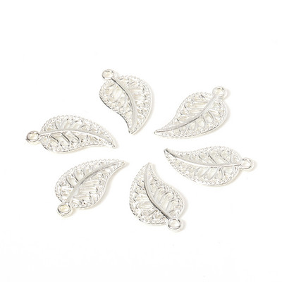 50vnt/stal. 9x17mm metaliniai maži lapai filigraniniai amatai žavūs pakabukai pasidaryk pats apyrankės priedai rankų darbo papuošalams.