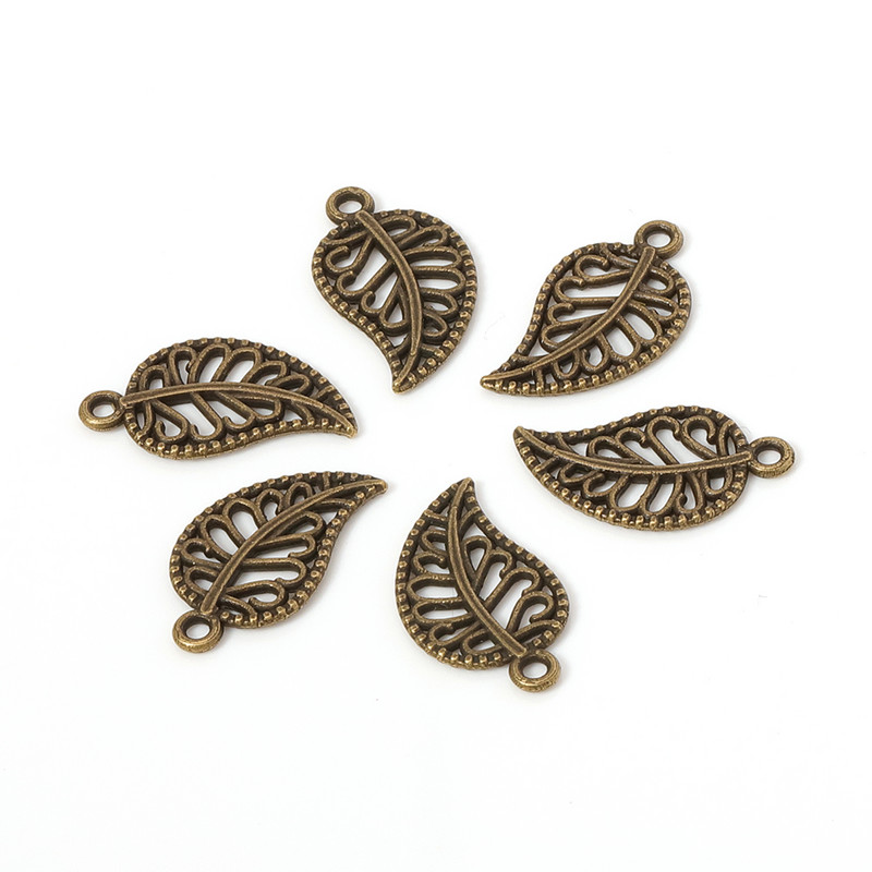 50vnt/stal. 9x17mm metaliniai maži lapai filigraniniai amatai žavūs pakabukai pasidaryk pats apyrankės priedai rankų darbo papuošalams.