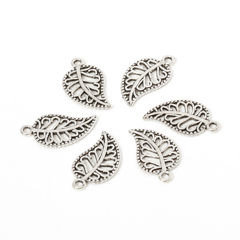 50vnt/stal. 9x17mm metaliniai maži lapai filigraniniai amatai žavūs pakabukai pasidaryk pats apyrankės priedai rankų darbo papuošalams.
