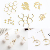 10 vnt Auksinės spalvos auskarų pakabukai trikampiai geometriniai pakabukai papuošalams gaminti moteriški auskarai „pasidaryk pats“ medžiaga, priedai, reikmenys