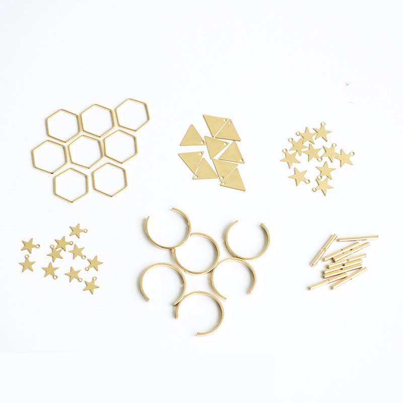 10 vnt Auksinės spalvos auskarų pakabukai trikampiai geometriniai pakabukai papuošalams gaminti moteriški auskarai „pasidaryk pats“ medžiaga, priedai, reikmenys