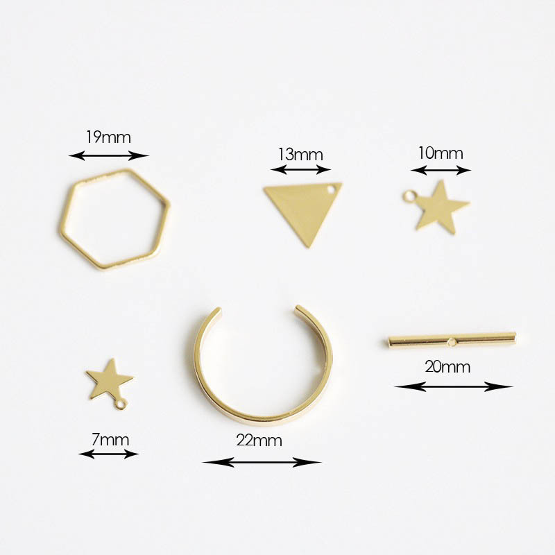 10 vnt Auksinės spalvos auskarų pakabukai trikampiai geometriniai pakabukai papuošalams gaminti moteriški auskarai „pasidaryk pats“ medžiaga, priedai, reikmenys