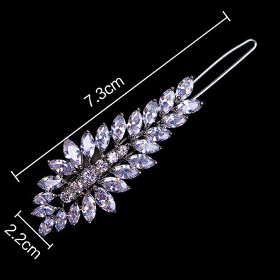 SLBRIDAL csillogó rézötvözet cirkónia esküvői hajcsipesz menyasszonyi CZ fejfedők hajkiegészítők női ékszerek