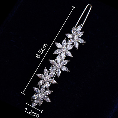 SLBRIDAL csillogó rézötvözet cirkónia esküvői hajcsipesz menyasszonyi CZ fejfedők hajkiegészítők női ékszerek