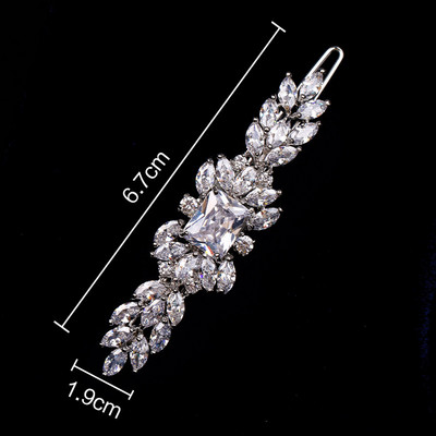 SLBRIDAL csillogó rézötvözet cirkónia esküvői hajcsipesz menyasszonyi CZ fejfedők hajkiegészítők női ékszerek