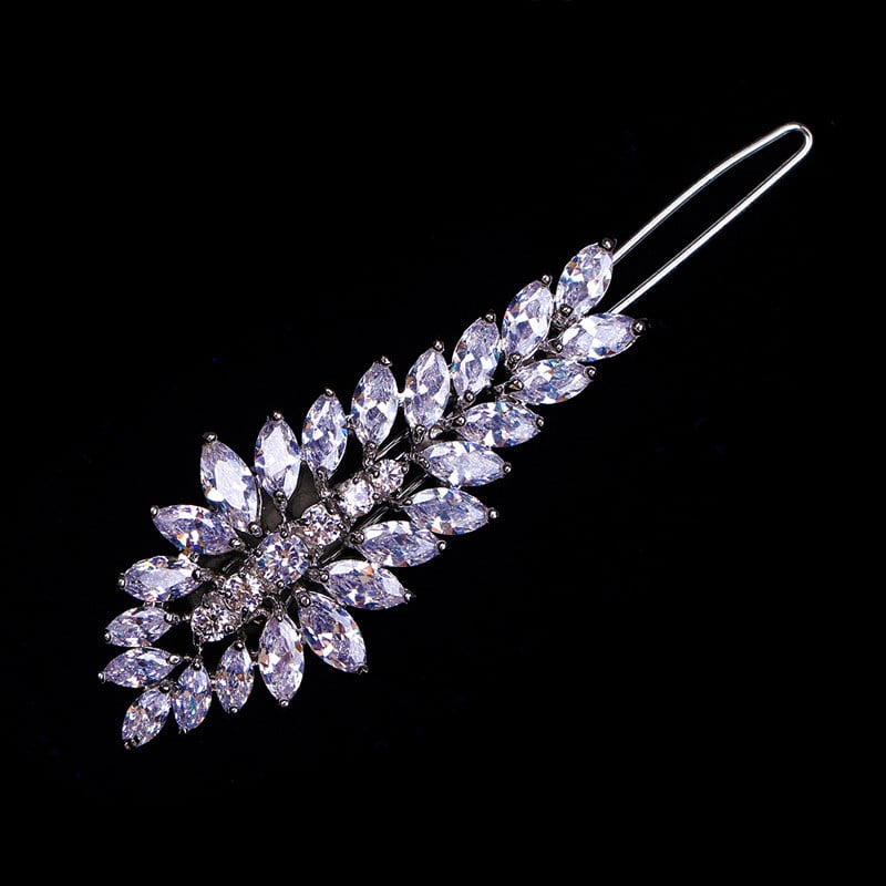 SLBRIDAL csillogó rézötvözet cirkónia esküvői hajcsipesz menyasszonyi CZ fejfedők hajkiegészítők női ékszerek