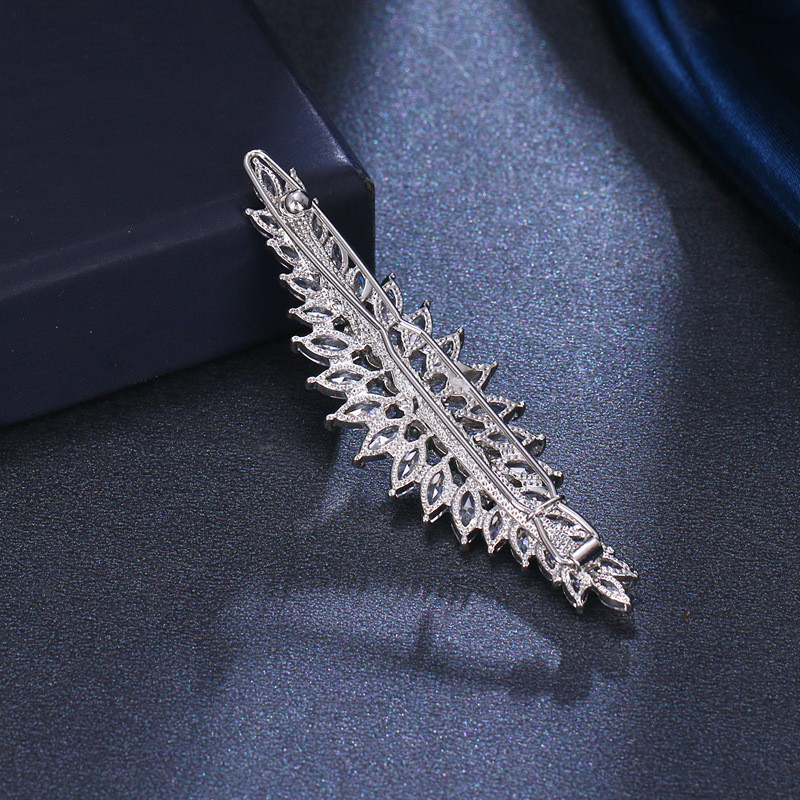 SLBRIDAL csillogó rézötvözet cirkónia esküvői hajcsipesz menyasszonyi CZ fejfedők hajkiegészítők női ékszerek