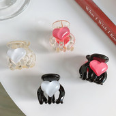 Y2k 90-es évek Esztétika Crystal Love Heart mini hajkarmok nőknek édes aranyos báj csajos hajcsat Koreai divatos hajkiegészítők