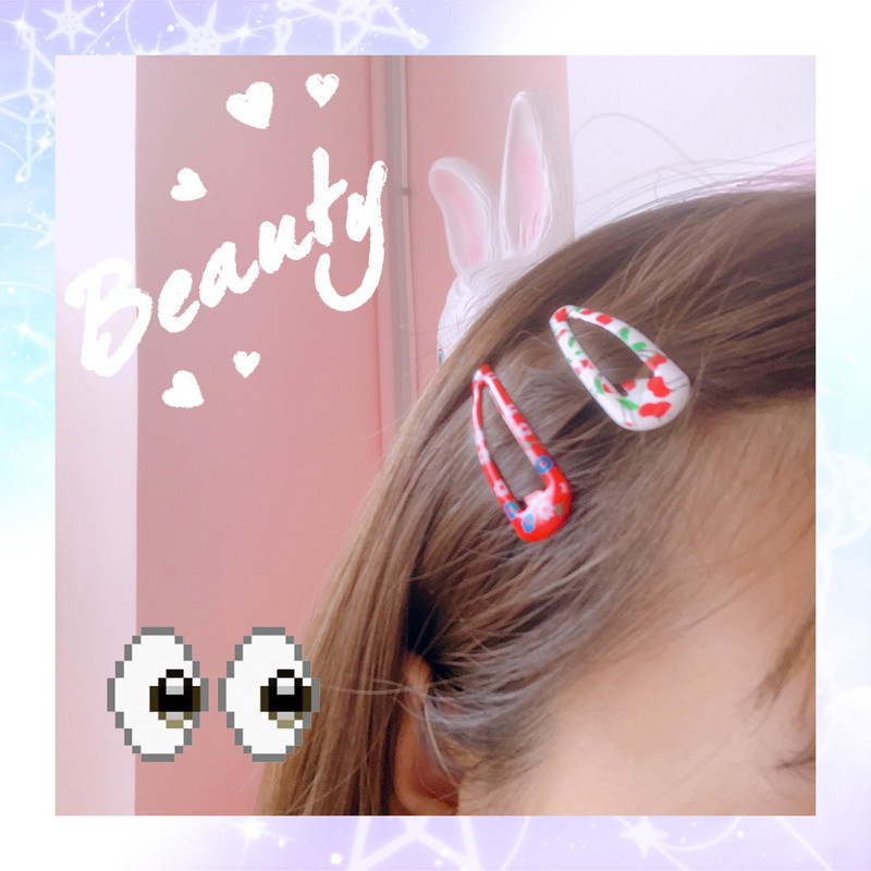 Új vintage cseresznye virágos Bobby Pin hat részes női szett Aranyos, édes, csajos csíptetők, pásztor stílusú, alkalmi hajkiegészítők