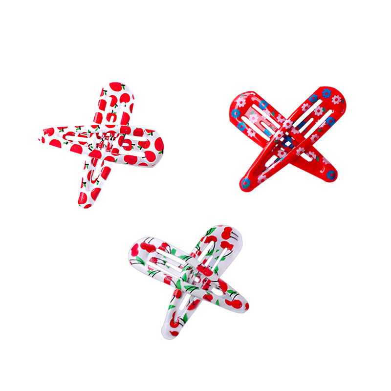 Új vintage cseresznye virágos Bobby Pin hat részes női szett Aranyos, édes, csajos csíptetők, pásztor stílusú, alkalmi hajkiegészítők