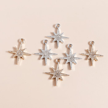 10 τμχ 27*20 χιλιοστά Shining Crystal Star Charms για σκουλαρίκια Βραχιόλι κατασκευής αξεσουάρ Κρεμαστά κολιέ Μπρελόκ Diy Κατασκευή κοσμημάτων