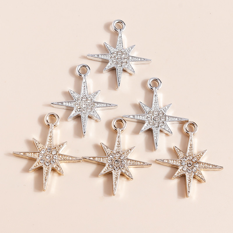 10 бр. 27*20 мм блестящи талисмани от кристална звезда за обеци, изработка на гривни, аксесоари, висулки, колие, ключодържател, изработка на бижута Направи си сам