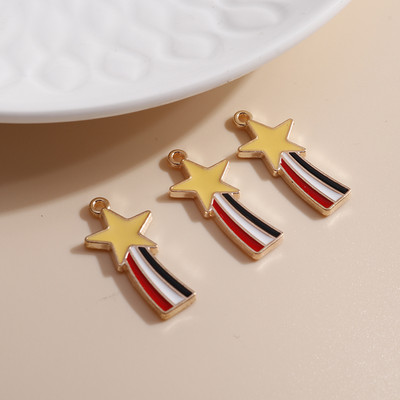 10 buc 13x13mm stele emailat pandantive bijuterii pentru farmece DIY confectionare bratari Crafting cercei coliere margele accesorii