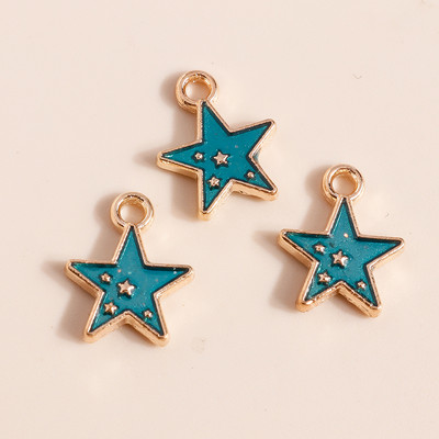 10 buc 13x13mm stele emailat pandantive bijuterii pentru farmece DIY confectionare bratari Crafting cercei coliere margele accesorii