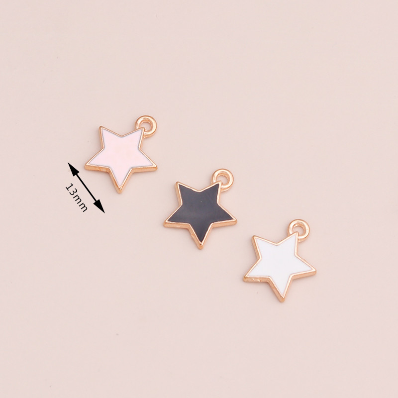 10 buc 13x13mm stele emailat pandantive bijuterii pentru farmece DIY confectionare bratari Crafting cercei coliere margele accesorii
