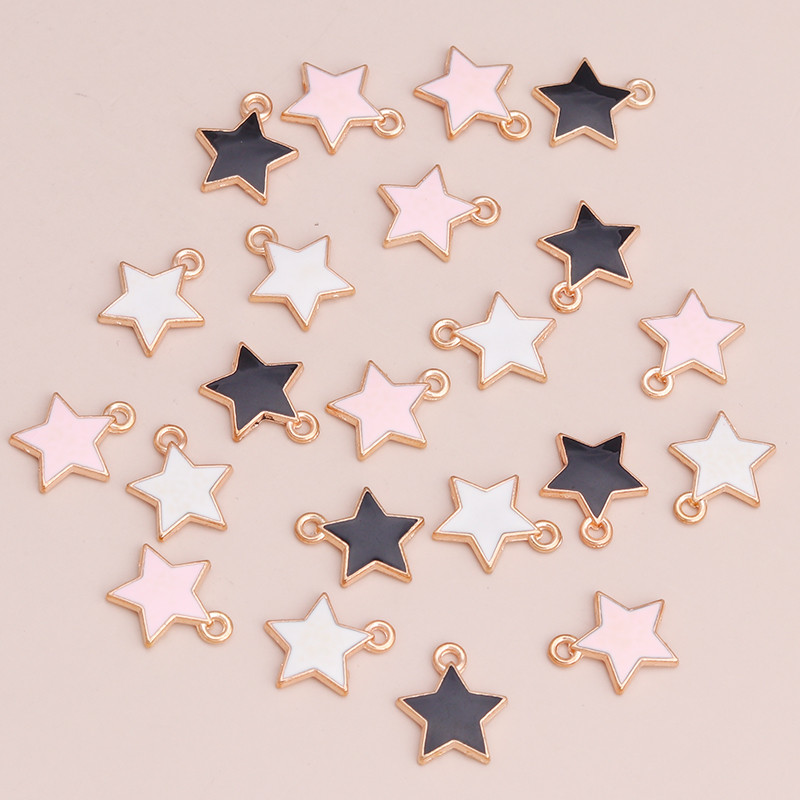 10 buc 13x13mm stele emailat pandantive bijuterii pentru farmece DIY confectionare bratari Crafting cercei coliere margele accesorii