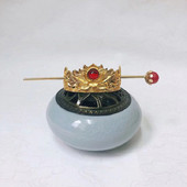 Kínai Hanfu Lotus hajkorona női férfi fejdísz