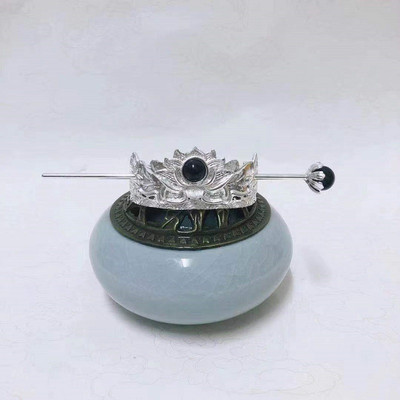 Kínai Hanfu Lotus hajkorona női férfi fejdísz