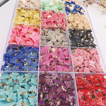 Peixin 10Pcs Cute Butterfly Charms Αξεσουάρ Χονδρική πώληση DIY σκουλαρίκια Ευρήματα DIY Jewelry Making Supplies Colorful Butterfly