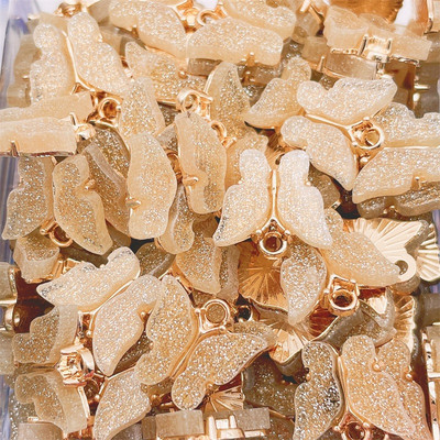 Peixin 10 db Aranyos pillangós bűbáj kiegészítők nagykereskedelme barkács fülbevalók leletek barkács ékszerkészítési kellékek színes pillangó