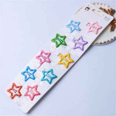 Koreai aranyos cukorka színű Pentagram Bobby Pin női édes lány, szép öltöny, csíptetős Esztétika Alkalmi divatos hajkiegészítők