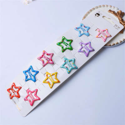 Koreai aranyos cukorka színű Pentagram Bobby Pin női édes lány, szép öltöny, csíptetős Esztétika Alkalmi divatos hajkiegészítők