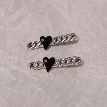 Корейска мода Heart Star Metal Chain Hairb for Women Sweet Cool Charm Aesthetic Trend Щипка за коса Harajuku Y2k Аксесоари за коса