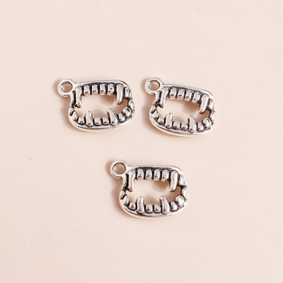 20vnt 9*39mm Helovino skeleto pakabukai kaklo papuošalams auskarams gaminti aksesuarai kaukolės pakabukai, skirti pasidaryk pats papuošalams gaminti