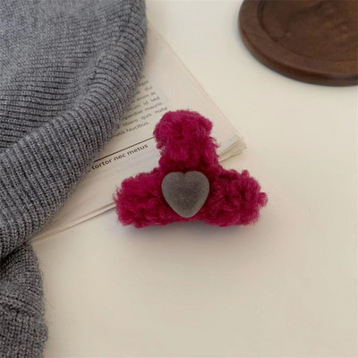 Įvairių spalvų vilnos pliušinių raidžių mini plaukų segtukas moterims Saldus mielas mergaičių žavesys plaukų segtukas Estetinė madinga plaukų aksesuarai dovana