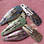 Harajuku Vintage Colorful Star Pentagram Bobby Pin Sweet Cool Y2k Esztétikus Hajcsat Női Koreai divatos hajkiegészítők