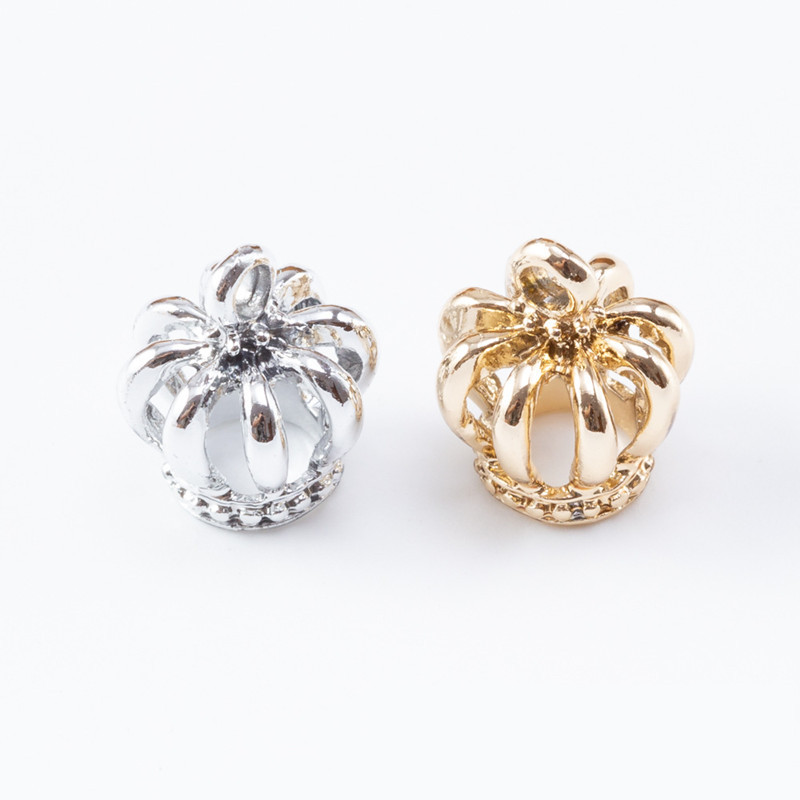 10 buc/pachet 3D Coroană Metal Charms Pandantiv DIY Colier Brățară Mărgele Descoperiri de bijuterii lucrate manual 14*12mm