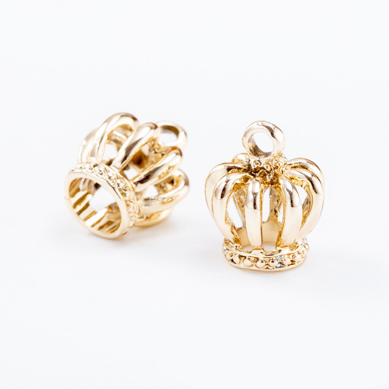 10 buc/pachet 3D Coroană Metal Charms Pandantiv DIY Colier Brățară Mărgele Descoperiri de bijuterii lucrate manual 14*12mm