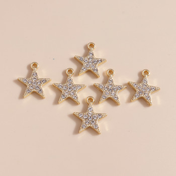 8 τμχ 15*13 χιλιοστά Fashion Crystal Stars Charms για σκουλαρίκια Μενταγιόν από κολιέ Βραχιόλια Χειροποίητα DIY Αξεσουάρ κατασκευής κοσμημάτων