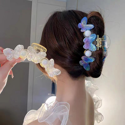 Nauja estetika Symphony Butterfly plaukų segtukas moterims žavinga temperamento romantiška elegantiška nagų segtukas kasdieniai tendencijos plaukų aksesuarai