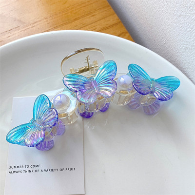 New Aesthetics Symphony Butterfly hajcsat nőknek Charm Temperament Romantikus Elegáns Claw Clip Alkalmi trendi hajkiegészítők